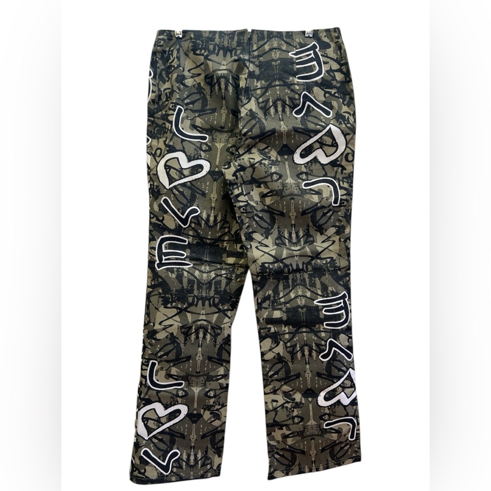 Maria Gabrielle New York Graphic Camo Pants XL Y2K Streetwear Made USA - Picture 2 of 4